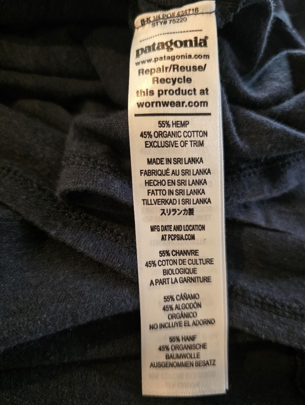 Patagonia Black Wrap-Front Midi Dress Size Medium - Picture 6 of 8